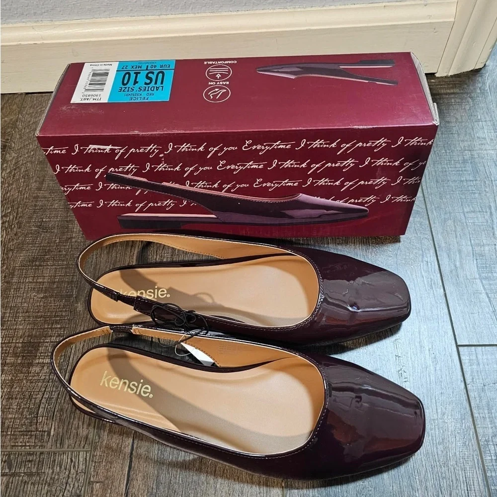 Kensie Felice Res Maroon Women's Slingback Flats